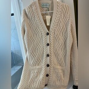 Aran wool cardigan NWT XL